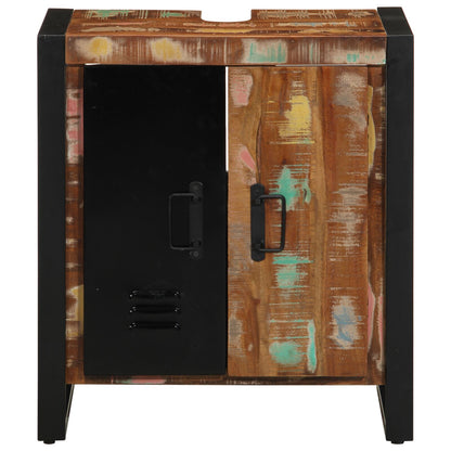 Badkamer Kast Meerkleurig 55X35X60 Cm Massief Hout Gerecycled Massief gerecycled hout