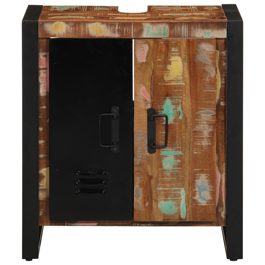 Badkamer Kast Meerkleurig 55X35X60 Cm Massief Hout Gerecycled Massief gerecycled hout