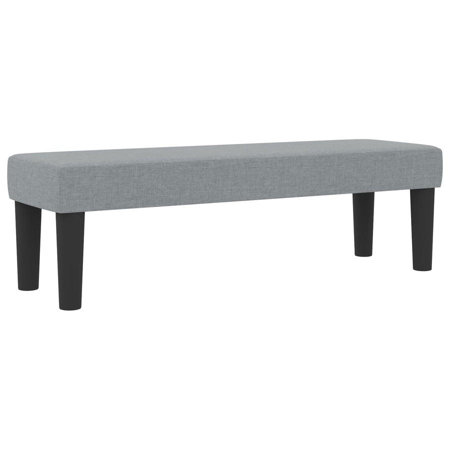 Boxspring Bed Met Matras & Bank Stof Lichtgrijs 120 x 200 cm Lijnen ontwerp