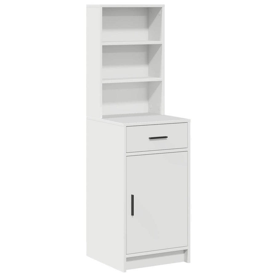 Hoge Kast 40X41X135 Cm Bewerkt Hout Wit
