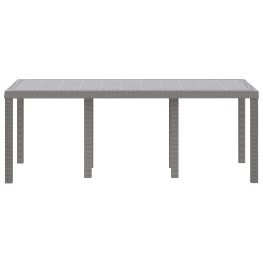 Tuin Tafel 200X100X73 Cm Poly Rattan Lichtgrijs 2 m