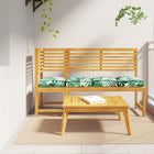 Stoelkussens 40x40x8 cm bladpatroon groen