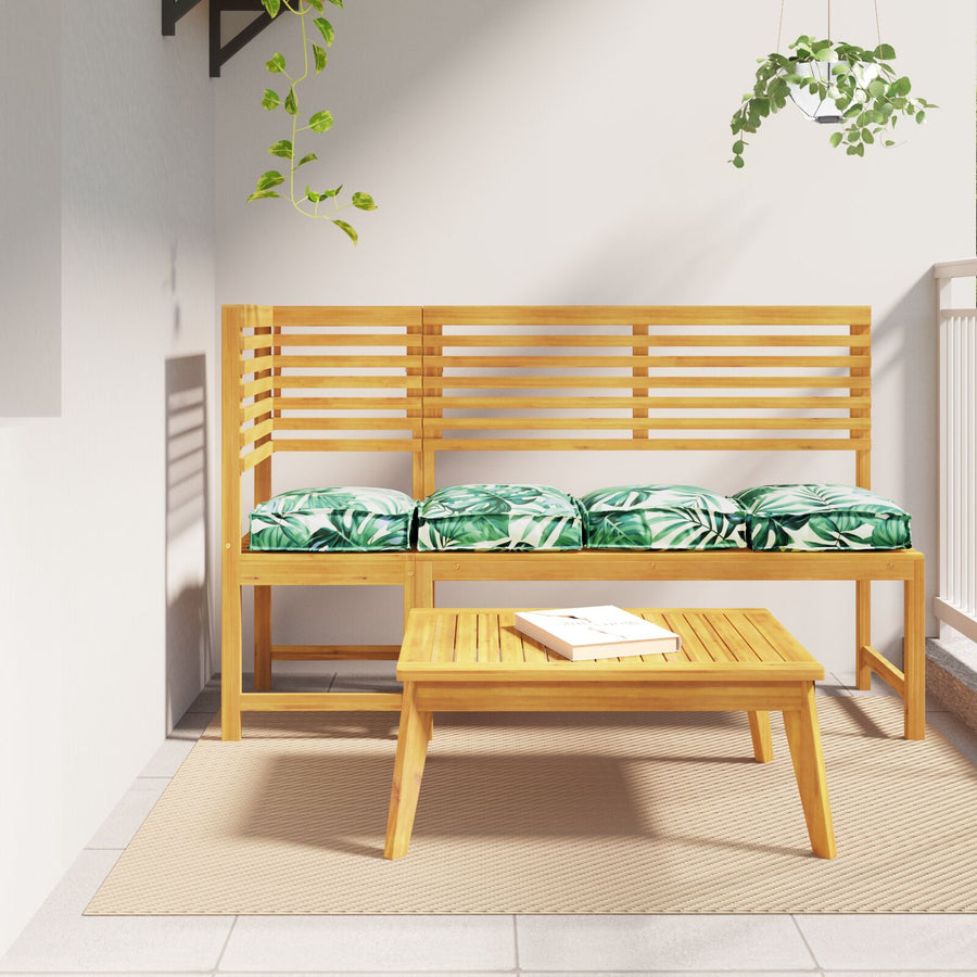 Pallet Kussens Voor Zit 4 Stuks 40X40X8 Cm Oxfordstof Bladerenpatroon