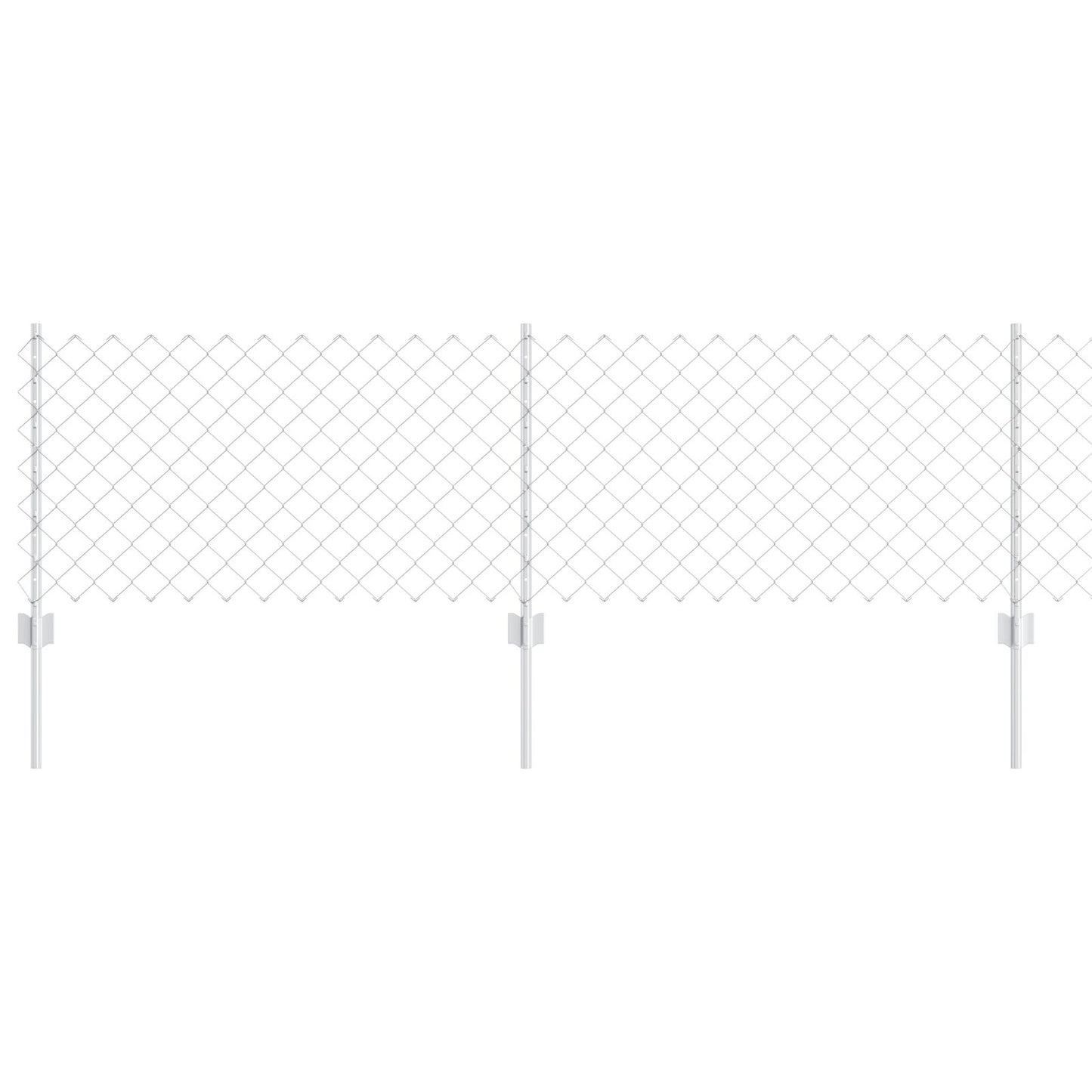 Kettinglink Hek Met 22 U-Palen Zilver 0.6X25 M Staal