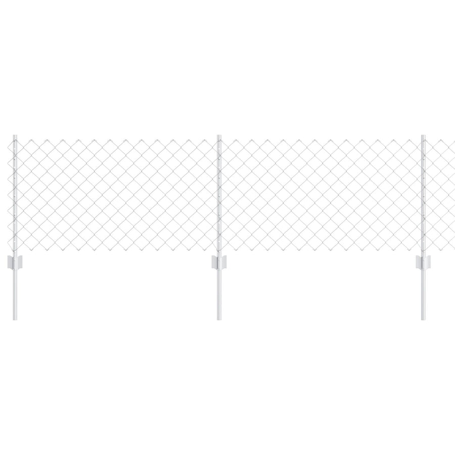 Kettinglink Hek Met 22 U-Palen Zilver 0.6X25 M Staal