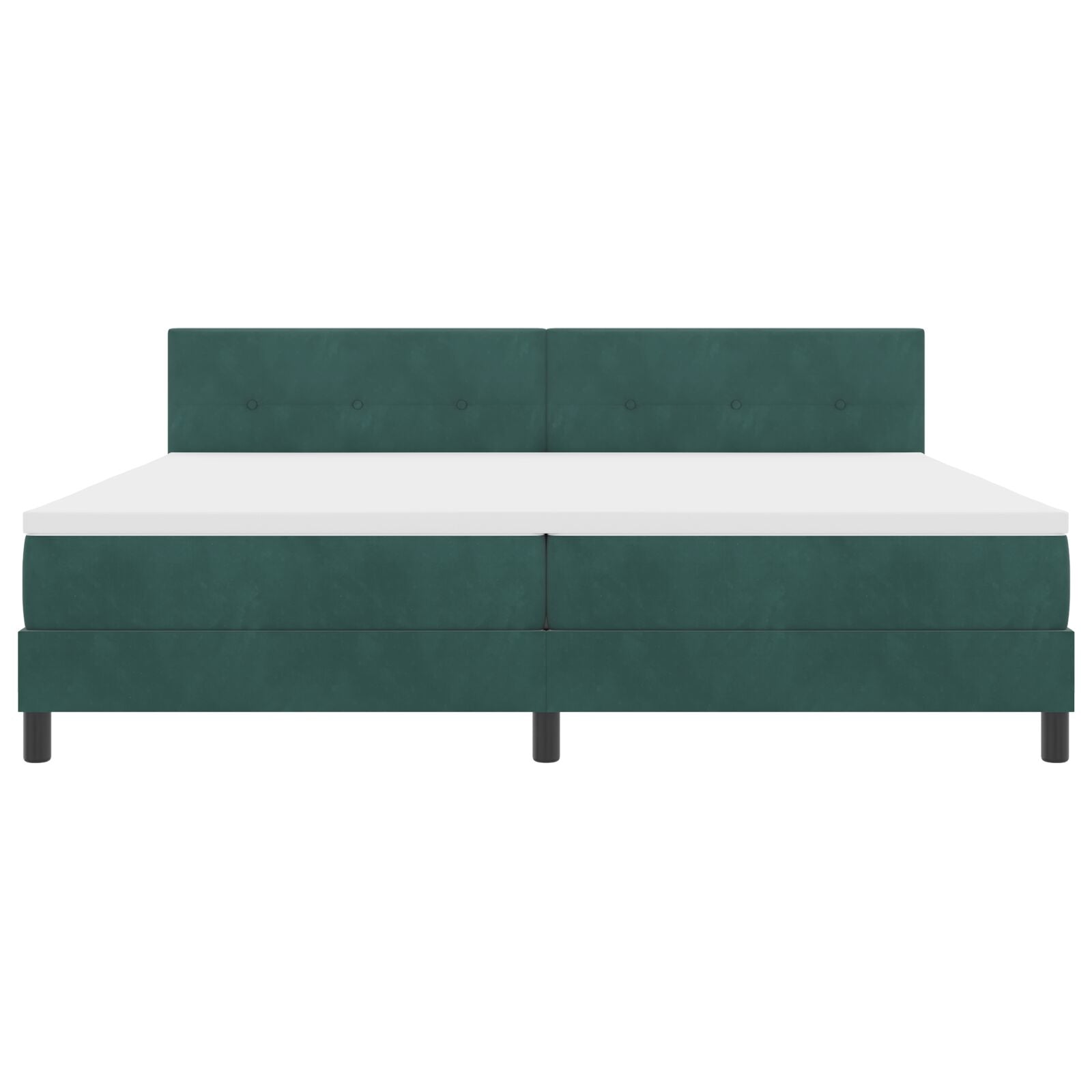 Boxspringbed Met Matras Donkergroen 200X200 Cm Velvet Blauw