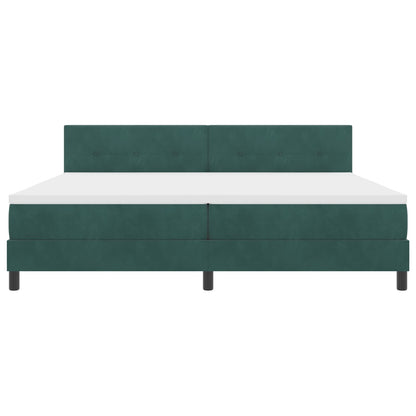 Boxspringbed Met Matras Donkergroen 200X200 Cm Velvet Blauw