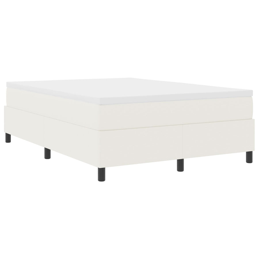 Boxspringbed Met Matras Crème 160X200 Cm Corduroy Stof