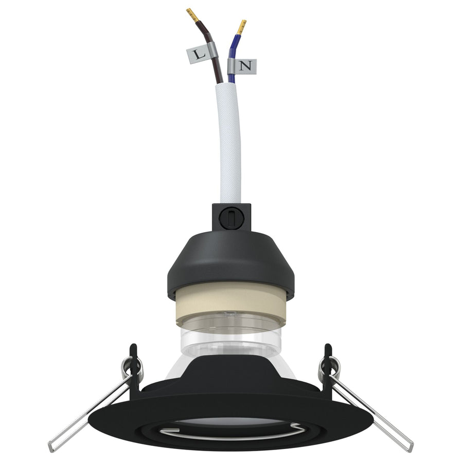 Lampen Set Van 24 Kunststof 9 Cm Modern Zwart