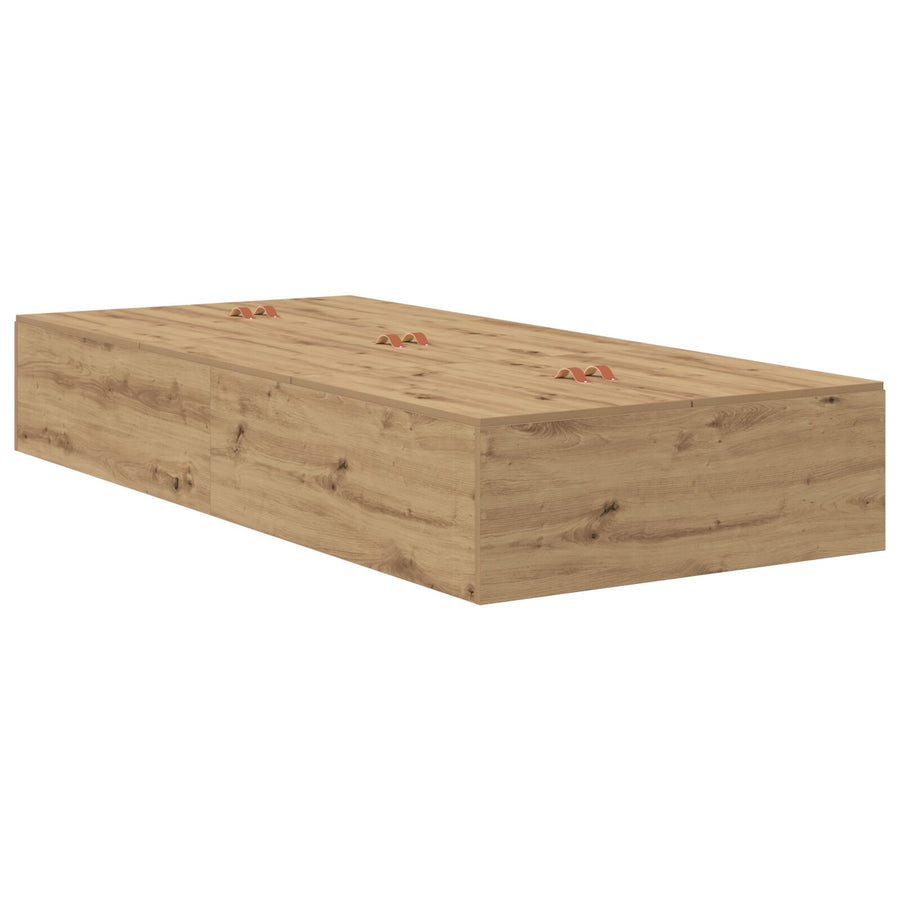 Opslagbedframe Artisan Eiken 100 x 200 cm