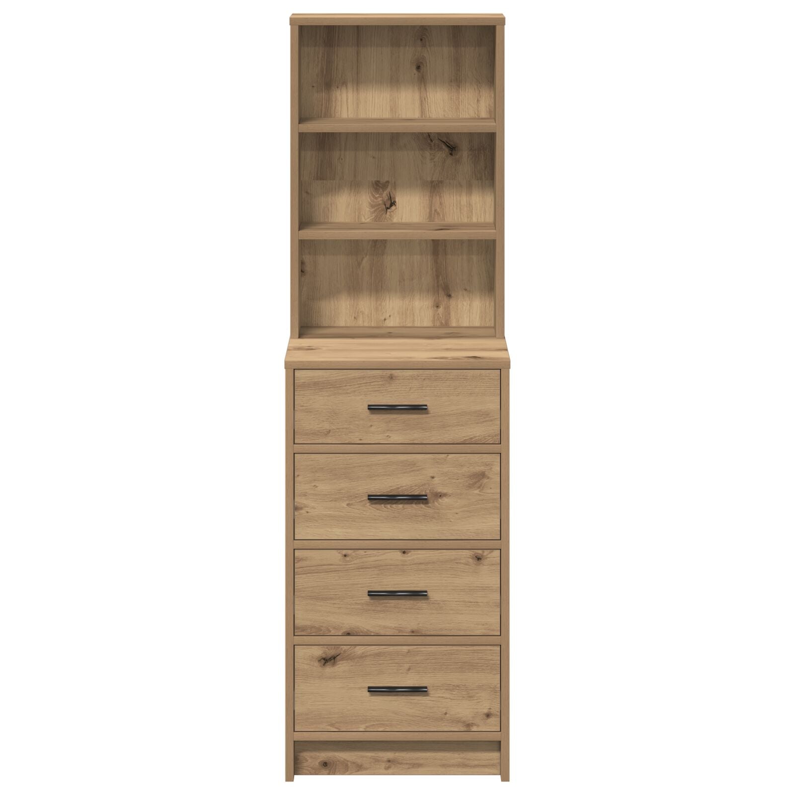 Hoogkast 40X41X135 Cm Bewerkt Hout Ambachtelijk eiken