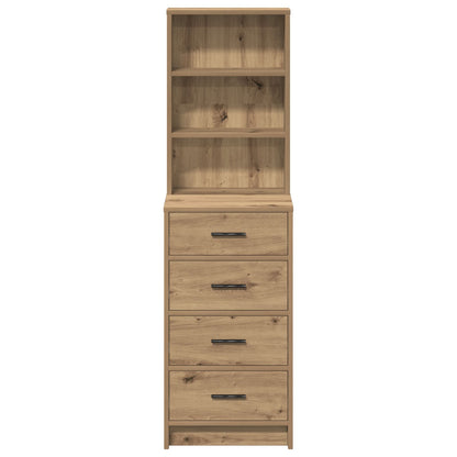 Hoogkast 40X41X135 Cm Bewerkt Hout Ambachtelijk eiken