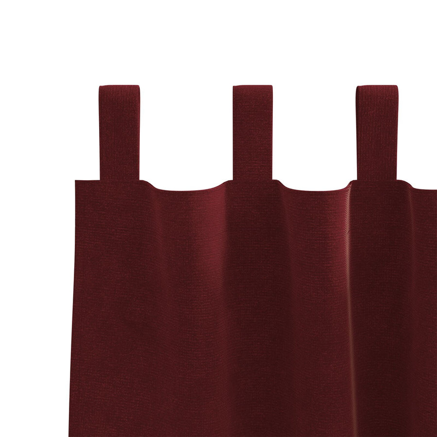 Zwarte Verduisteringsgordijnen 2 Stuks Fluweel Wijnrood 140 x 245 cm met hanglussen