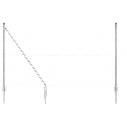 Heipalen Met Spies 52 Stuks Ø32 Mm Gegalvaniseerd Staal 180 cm 52x spijker post