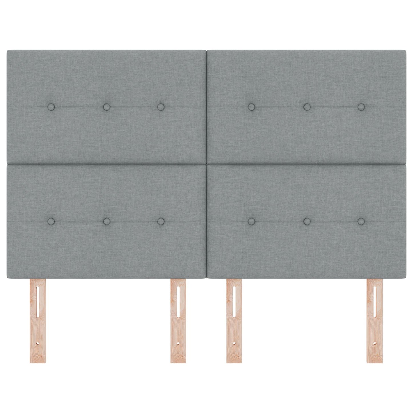 Hoofdbord Knopstijl Stof Lichtgrijs 160 cm Hoog hoofdbord