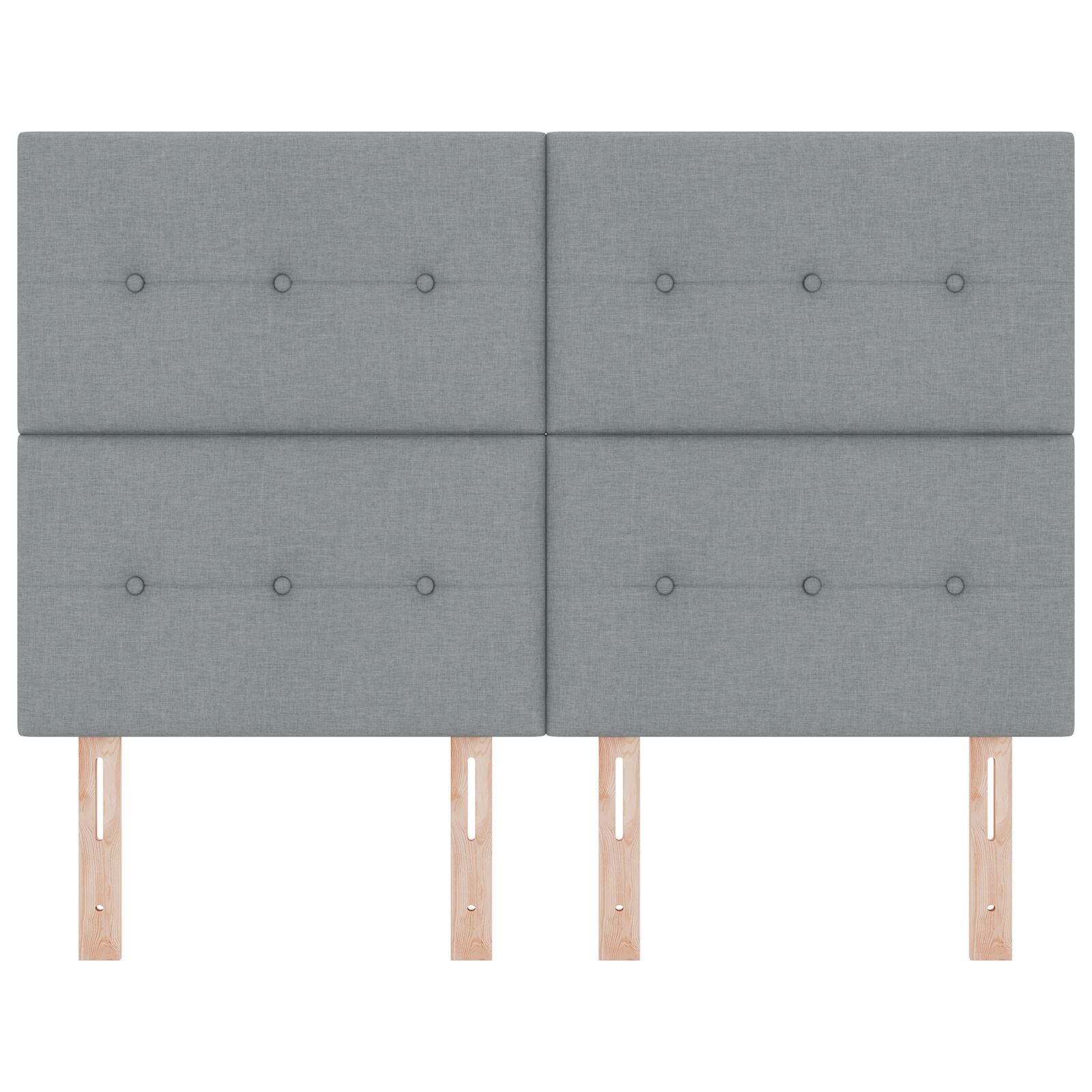 Hoofdbord Knopstijl Stof Lichtgrijs 160 cm Hoog hoofdbord