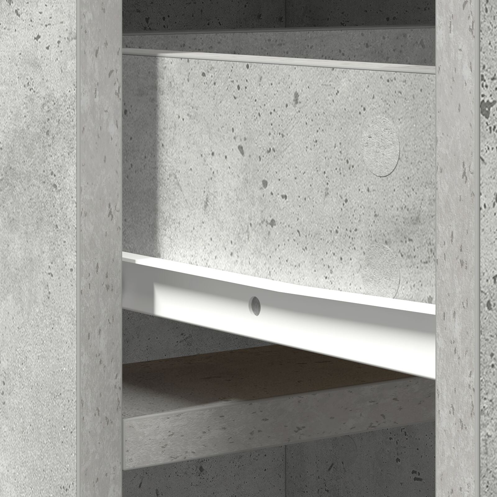 Hoge Kast 40X41X135 Cm Bewerkt Hout Beton grijs