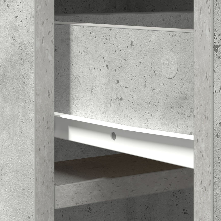 Hoge Kast 40X41X135 Cm Bewerkt Hout Beton grijs