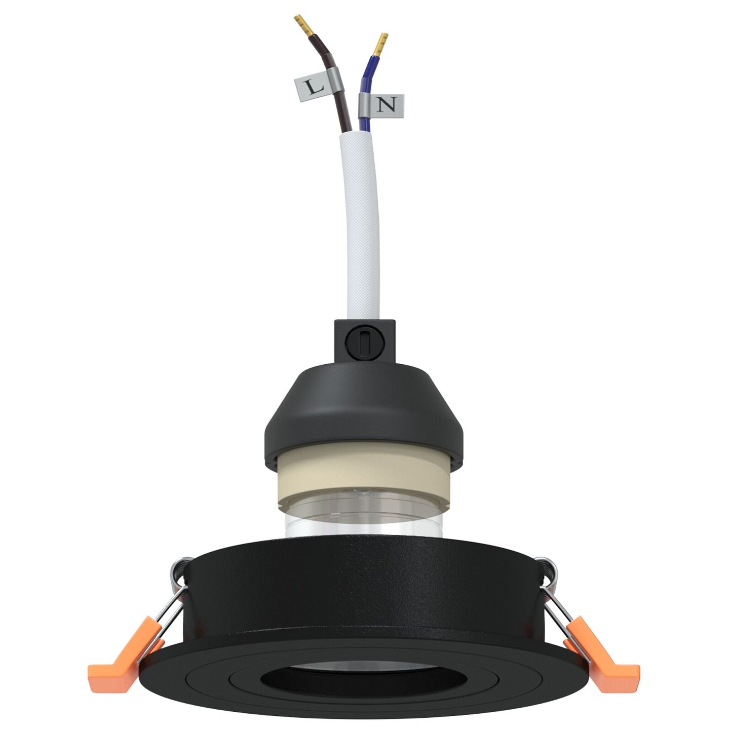 Ingebouwde Spotlights 24 Stuks Rond Gu10 Zwart Ø91 Mm