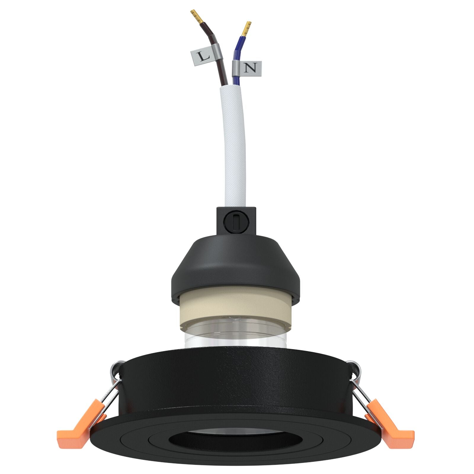Ingebouwde Spotlights 24 Stuks Rond Gu10 Zwart Ø91 Mm