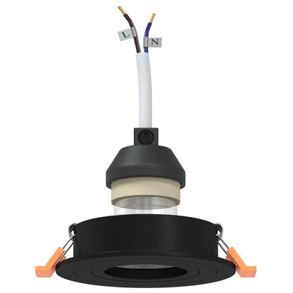 Ingebouwde Spotlights 24 Stuks Rond Gu10 Zwart Ø91 Mm