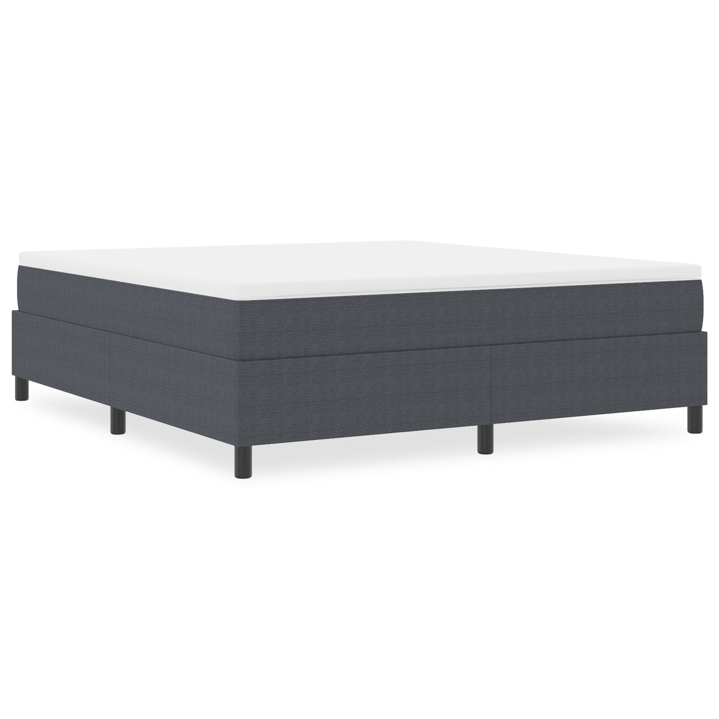 Boxspringbed Super King Corduroy Stof Donkergrijs 180 x 200 cm