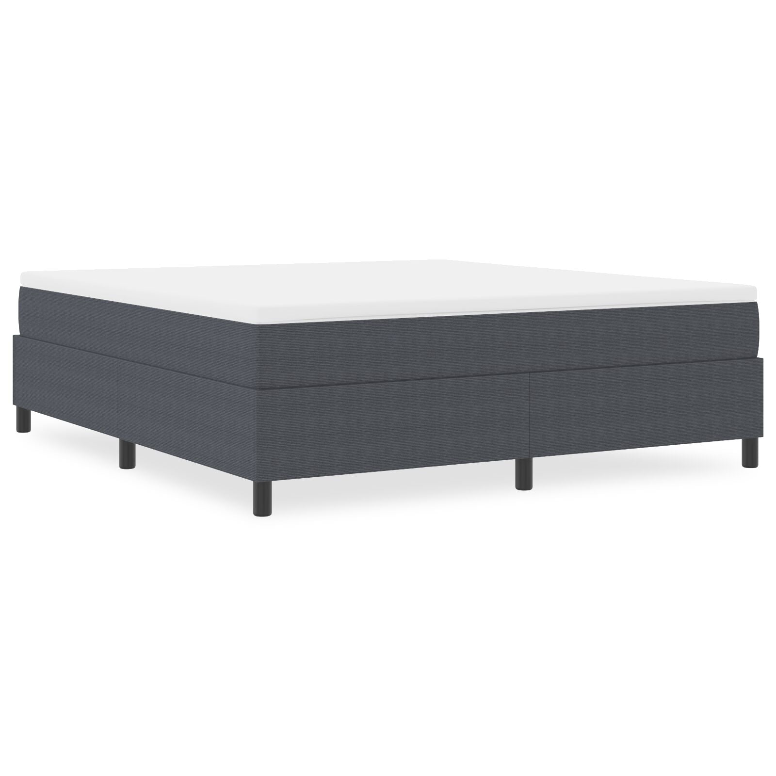 Boxspringbed Super King Corduroy Stof Donkergrijs 180 x 200 cm