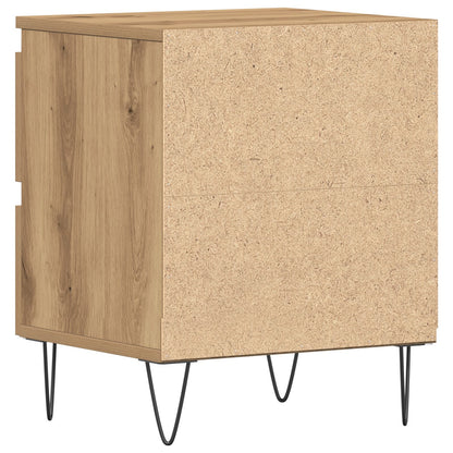 Nachtkastjes 2 Stuks Ambachtelijk Eiken 40X35X50 Cm Gegaan Hout