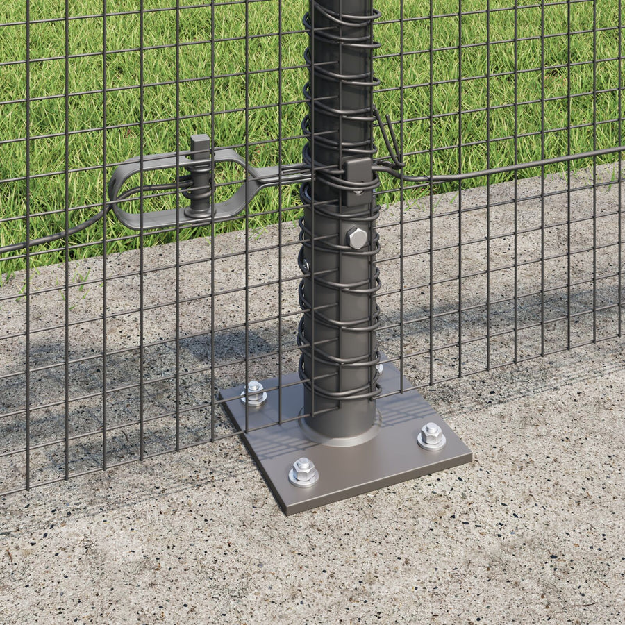 Gelast Draadhek Met 7 Flenspalen Grijs 0.6X10 M Staal Gegalvaniseerd Staal