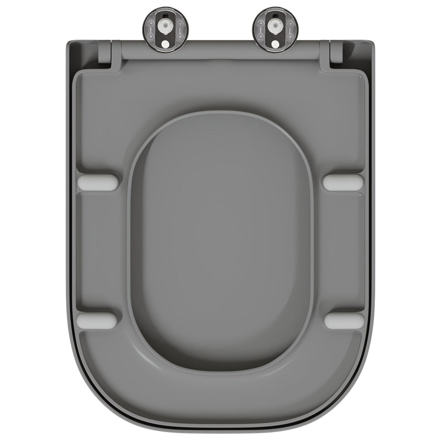 Snelle Toiletbril Met Soft Close Duroplast Grijs