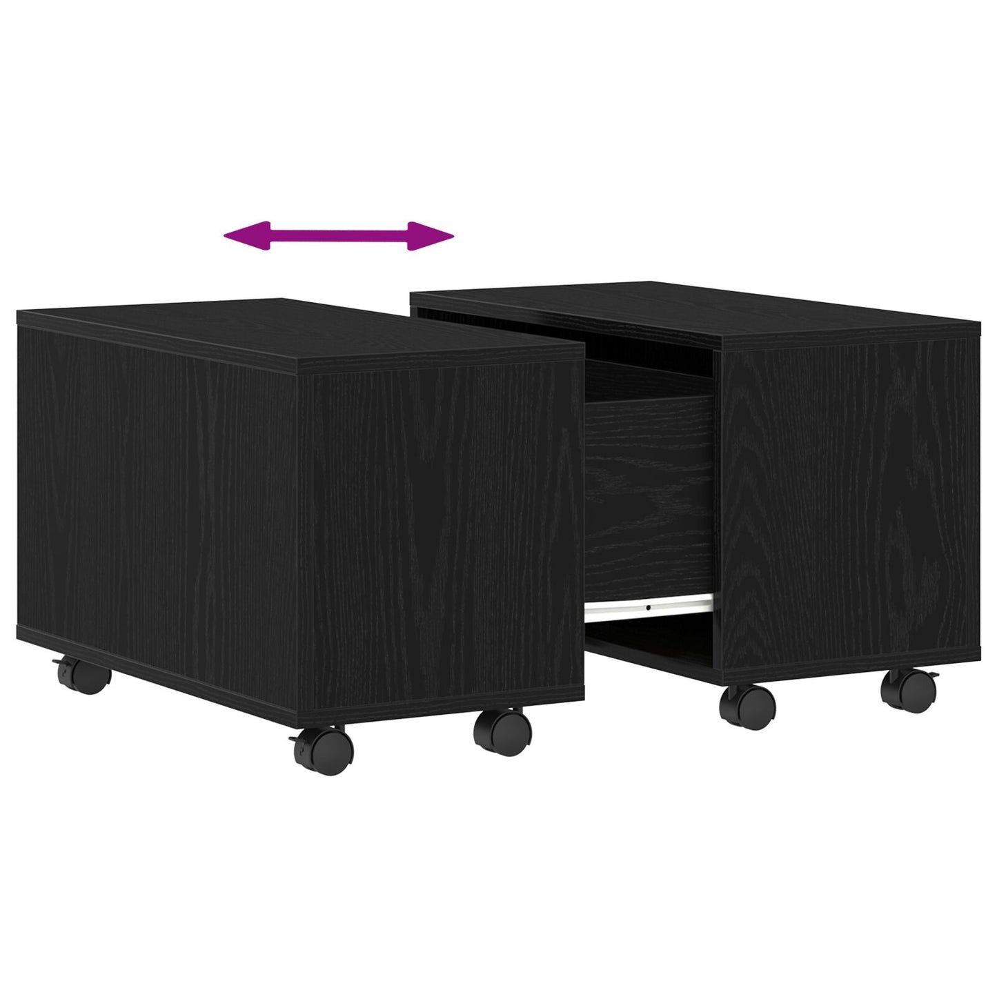 Salontafel Zwarte Eik 60X60X38 Cm Geengineerd Hout