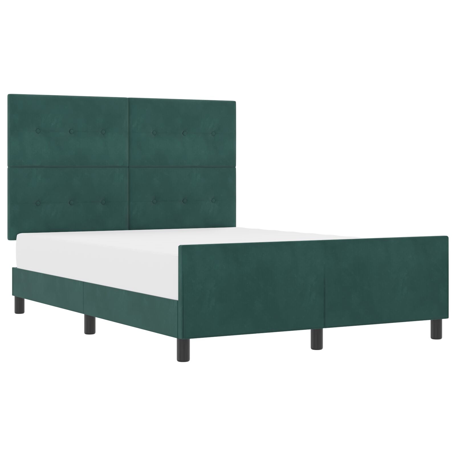 Bedframe Donkergroen 160X200 Cm Velvet Crème