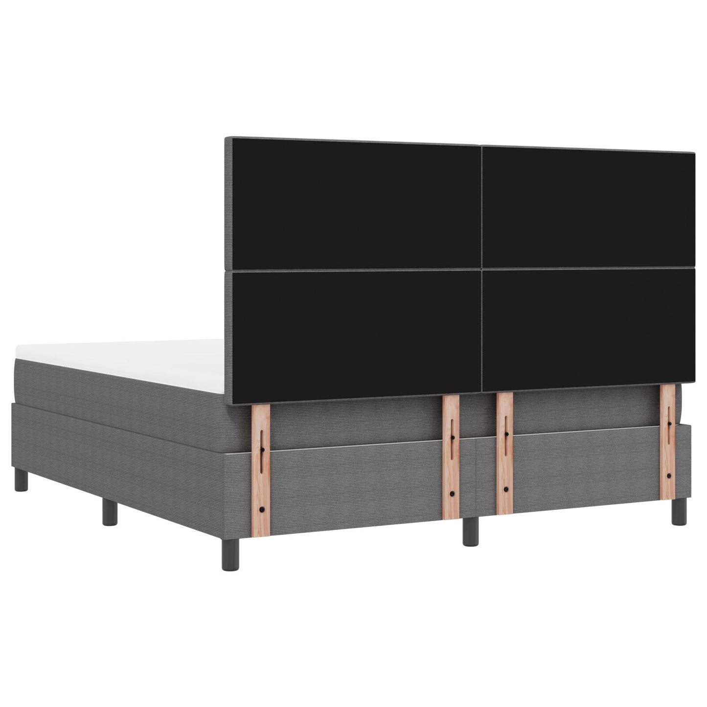 Boxspringbed Met Matras Donkergrijs Super King Korduroystof