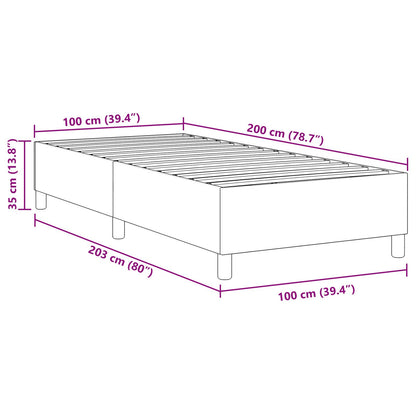 Boxspring Bed Corduroy Stof Crème 100 x 200 cm