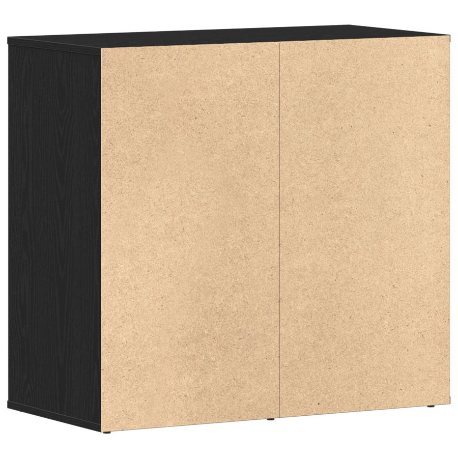 Zwarte Eiken Cosmetica Cabinet 80X40X75 Cm Gemaakt Van Bewerkt Hout