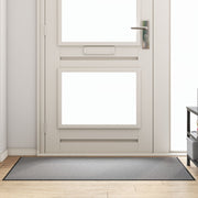 Deurmat grijs zwart 90x150 cm polypropyleen