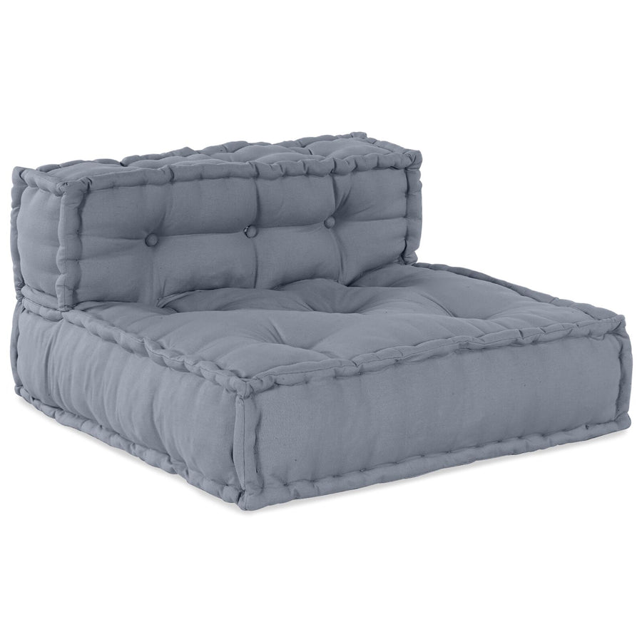 3-Zit Modular Pouffe Sofa Converteerbaar Grijze Stof Grijs 70 x 70 x 54 cm Midden + 2 x Hoek