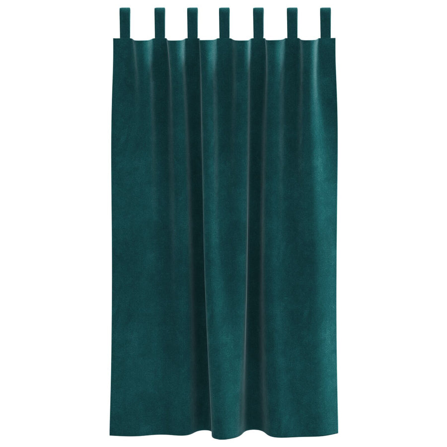 Blackout Gordijnen 2 Stuks Velours Donkergroen 140 x 175 cm met hanglussen