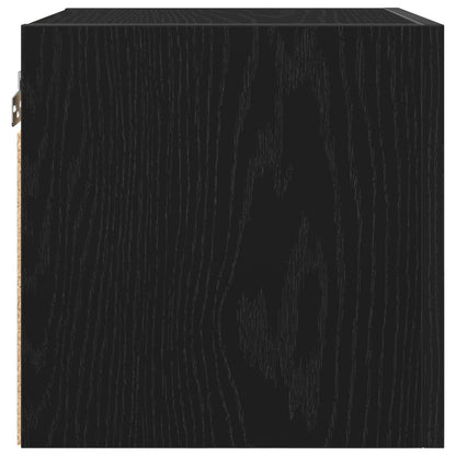 Tv Kast Voor Wandmontage Zwart Eik 30,5X30X30 Cm