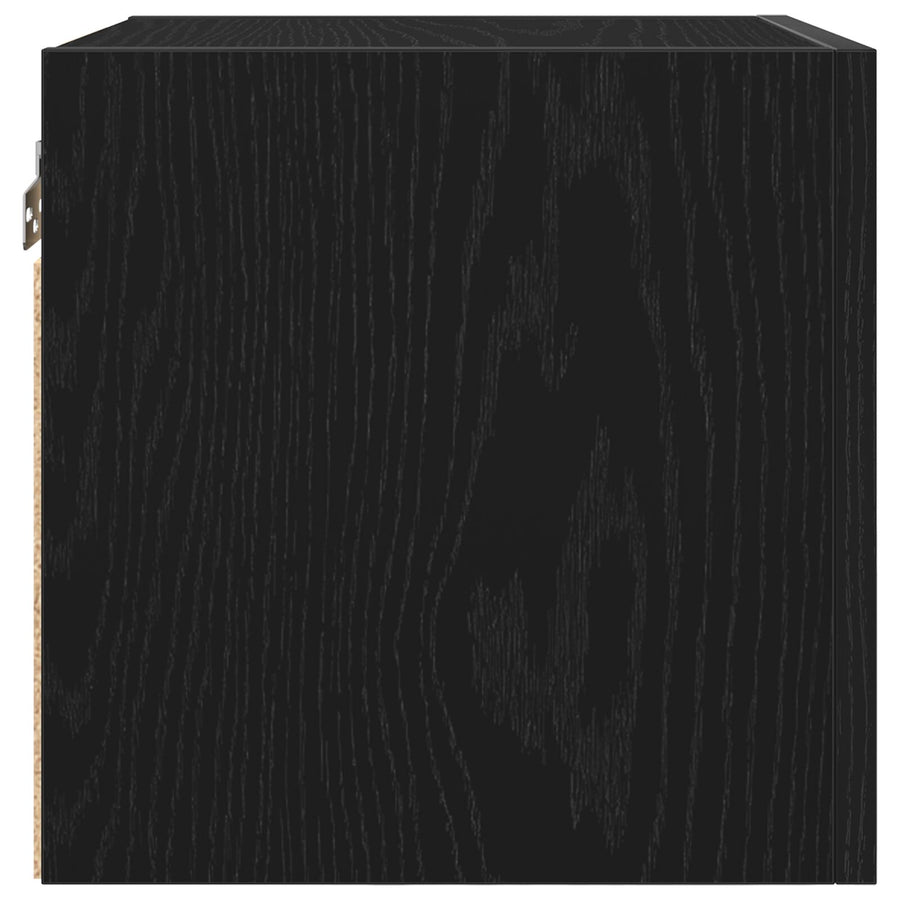 Tv Kast Voor Wandmontage Zwart Eik 30,5X30X30 Cm