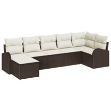 Tuin Sofa Set Set Van 7 Bruin Rattan Tuin Sofa Rechthoekig