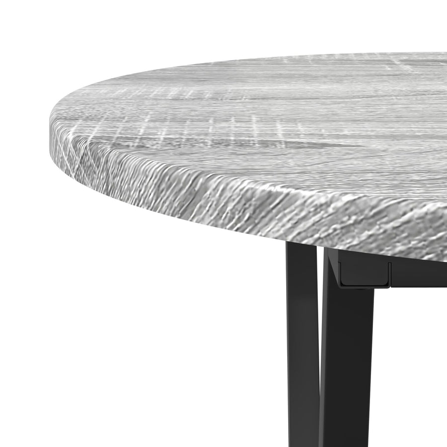 Salontafel - 80X40X40.5 Cm, Gemaakt Van Bewerkt Hout En Metaal Grijze sonoma