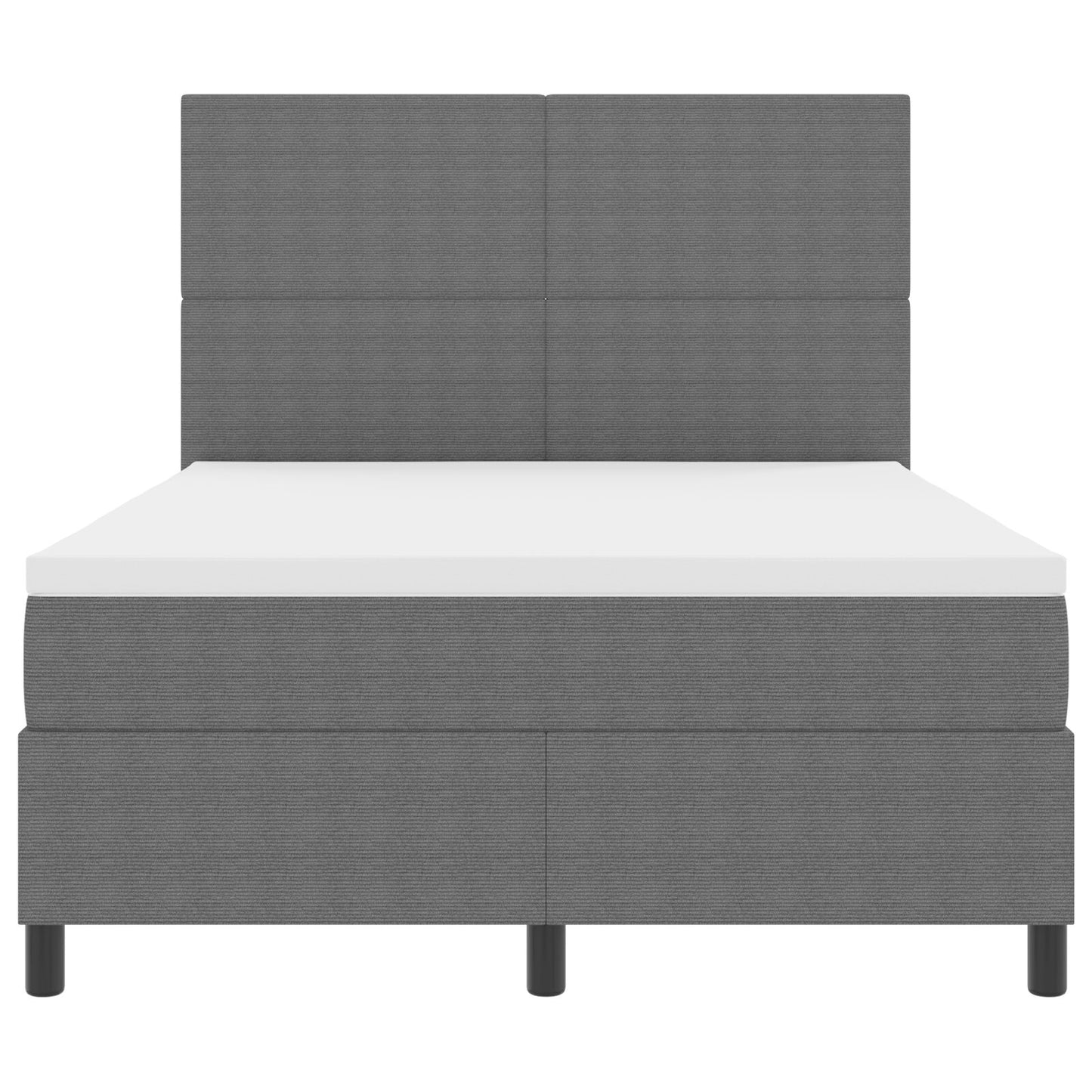 Boxspringbed Met Matras Lichtgrijs 140X200 Cm Corduroy Stof