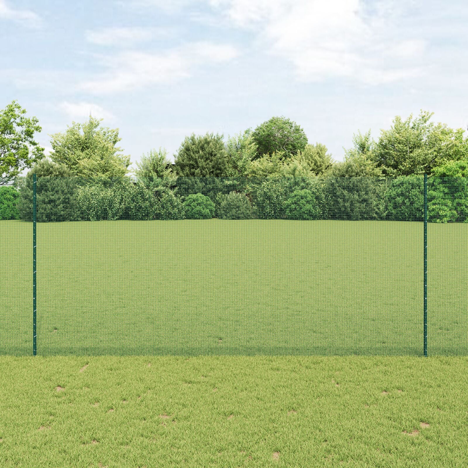 Gelast Draadhek Met 5 U-Palen Groen 1.4X10 M Staal