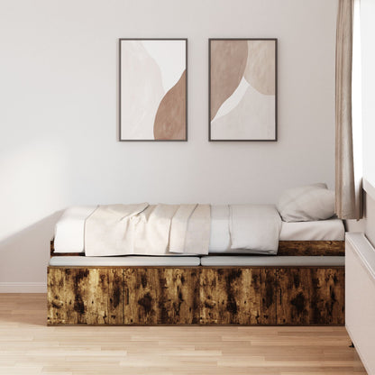 Opbergbedframe Gerookte Eiken 100X200 Cm
