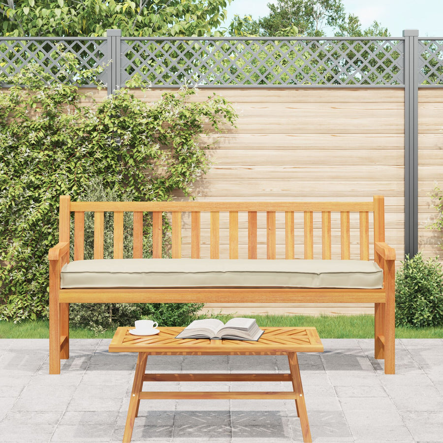 Palletkussens Voor Bank 2 Stuks 200X40X8 Cm Oxford Stof Crème