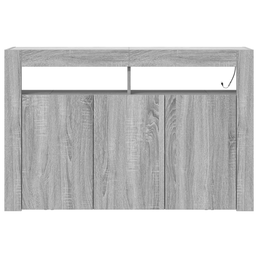 Dressoirkast Engineered Wood 116 X 30 X 75 Cm Grijze sonoma