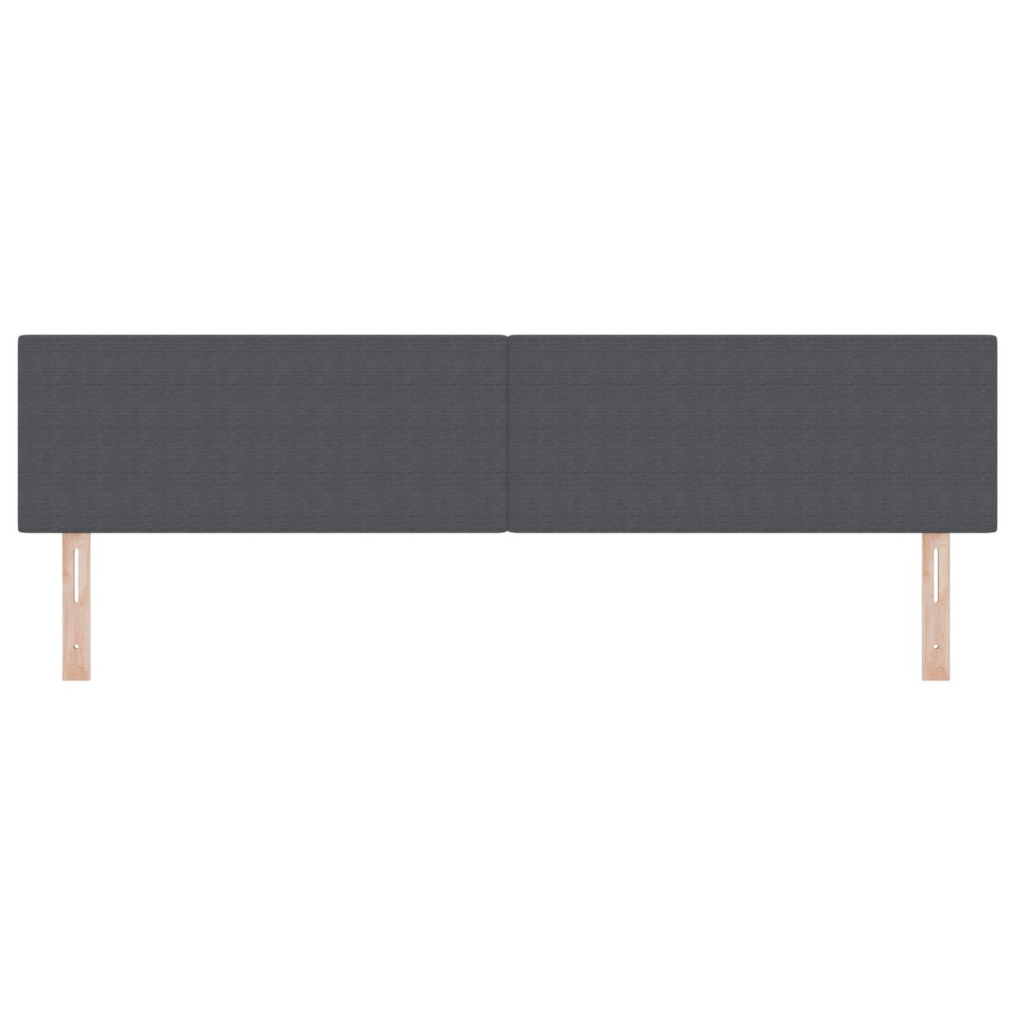 Hoofdbord Eenvoudig Ontwerp Corduroy Stof Donkergrijs 200 cm Laag hoofdbord