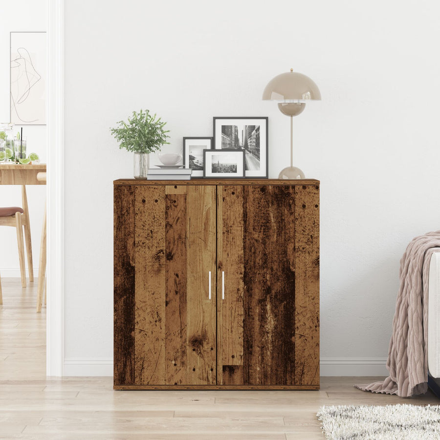 Sideboard Oud Hout 79X38X80 Cm Gelaagd Hout