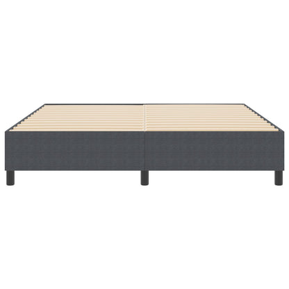 Boxspringbed Super King Corduroy Stof Donkergrijs 180 x 200 cm